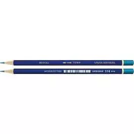 Заточенный акварельный карандаш Vista-Artista 514 Бирюзовый, Turquoise blue 611360