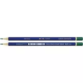 Заточенный акварельный карандаш Vista-Artista 621 Кобальтовый зеленый темный, Cobalt green deep 611362