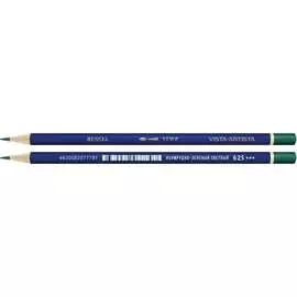 Заточенный акварельный карандаш Vista-Artista 625 Изумрудно-зеленый светлый, Emerald green light 611363
