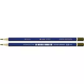 Заточенный акварельный карандаш Vista-Artista 628 Зеленый Земляной, Green Earth 611381