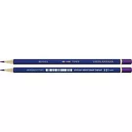 Заточенный акварельный карандаш Vista-Artista 321 Краплак фиолетовый темный, Madder lake purple dark 611384