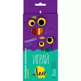 Трехгранных акварельных набор карандашей Лео Играй 641520