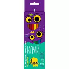 Трехгранных акварельных набор карандашей Лео Играй 641524