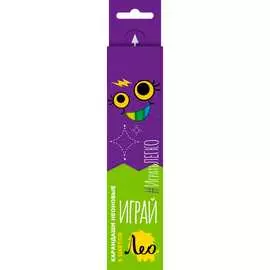 Неоновых трехгранных набор карандашей Лео Играй 641544