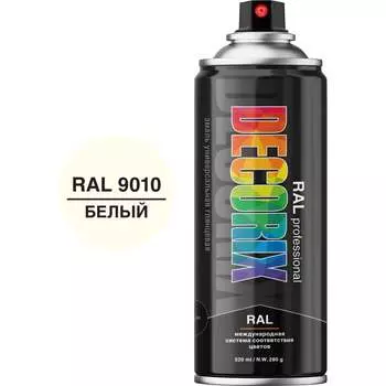 Аэрозольная эмаль Decorix RAL PROFESSIONAL 0138-9010 DX