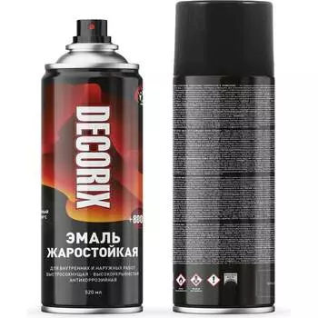 Аэрозольная эмаль жаростойкая Decorix 0157-01 DX