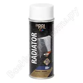 Аэрозольная краска для радиаторов tegra inral белый 400 мл 26-7-4-004 11603895