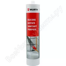 Ацетатный силиконовый герметик для влажных помещений Wurth