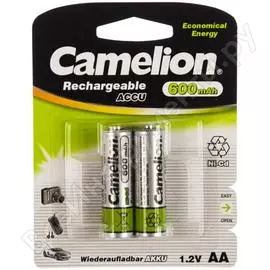 Аккумулятор camelion aaa 600 mah ni-mh bl-2 1.2 в 11605 nh-aaa600arbp2