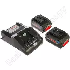 Аккумулятор li-ion 2xprocore18v 8.0 а*ч + зарядное устройство gal 18v-160 c bosch 1600a016gp