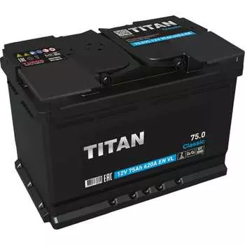 Аккумулятор TITAN CLASSIC 75.0 VL 4607008889895