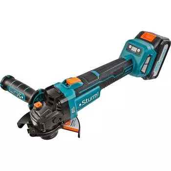 Аккумуляторная бесщеточная болгарка (ушм) Sturm CAG18125BLE