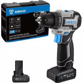 Аккумуляторная бесщеточная компактная дрель шуруповерт DEKO Loner 085-1010