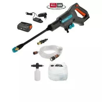 Аккумуляторная мойка высокого давления Gardena AquaClean Li-18 Premium Set 14800-31.000.00