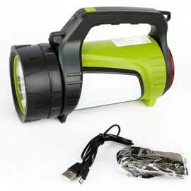 Аккумуляторный фонарь camelion e1338 черный/зеленый, usb 2.0, micro usb, powerbank, 5вт, 6а-ч, пластик, коробка 14257