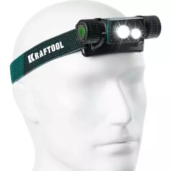 Аккумуляторный налобный/ручной фонарь KRAFTOOL KH-7 56450