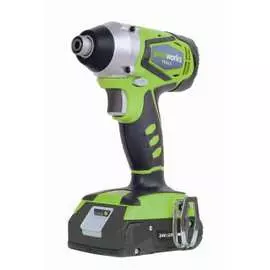 Аккумуляторный ударный шуруповерт greenworks g24id