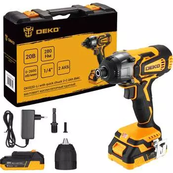 Аккумуляторный ударный винтоверт DEKO DKIS20-Li 063-4392