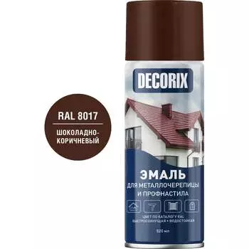Акриловая аэрозольная эмаль для металлочерепицы и профнастила Decorix 0137-8017 DX