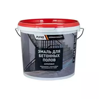 Акриловая эмаль для бетонных полов Pufas полуглянцевая, мороз. cерая (6кг) тов-217192