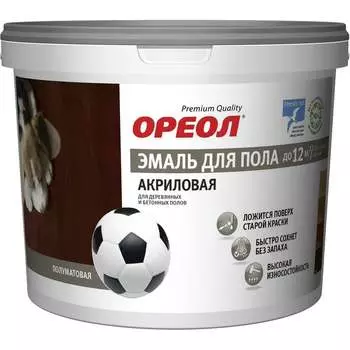 Акриловая эмаль для пола ОРЕОЛ 73370