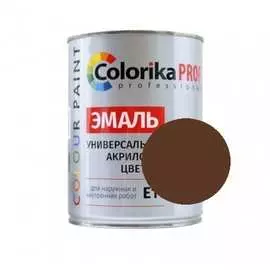 Акриловая универсальная эмаль colorika prof 0,9л коричневая, для наруж. и внутр. работ 92484