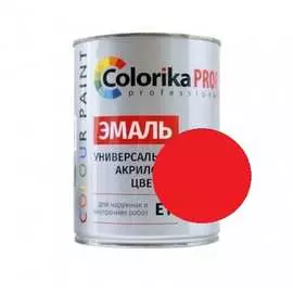 Акриловая универсальная эмаль colorika prof 0,9л красная, для наруж. и внутр. работ 92483