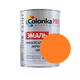 Акриловая универсальная эмаль colorika prof 0,9л оранжевая, для наруж. и внутр. работ 92482