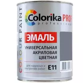 Акриловая универсальная эмаль colorika prof 0,9л серая, для наруж. и внутр. работ 92491
