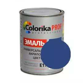 Акриловая универсальная эмаль colorika prof 0,9л синяя, для наруж. и внутр. работ 92486