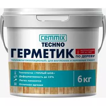 Акриловый герметик для дерева CEMMIX Теплый шов 84735747