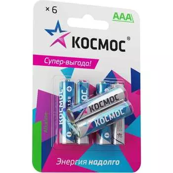 Алкалиновые элементы питания КОСМОС KOCLR03BL6
