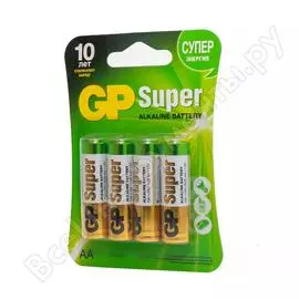 Алкалиновые батарейки GP Super Alkaline 15A-2CR4