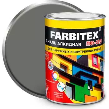 Алкидная эмаль Farbitex ПФ-115 4300006003