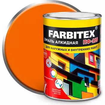 Алкидная эмаль Farbitex ПФ-115 4300006001