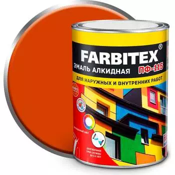 Алкидная эмаль Farbitex ПФ-115 4300006000