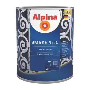 Алкидно-уретановая эмаль по ржавчине ALPINA 948103657