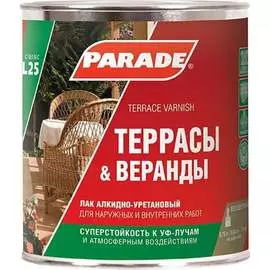 Алкидно-уретановый лак PARADE L25 Террасы & Веранды 90003467420