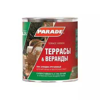 Алкидно-уретановый лак PARADE L25 Террасы & Веранды 90003467416