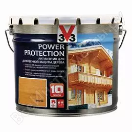 Алкидный антисептик для дерева v33 power protection полуглянец, орегон 117401
