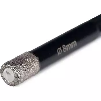 Алмазная коронка по керамограниту RAGE 8 мм с шестигранным хвостовиком 559532