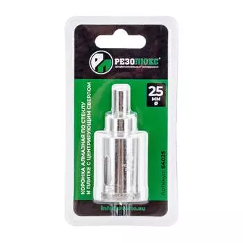 Алмазная коронка по стеклу и керамической плитке Резолюкс 64025