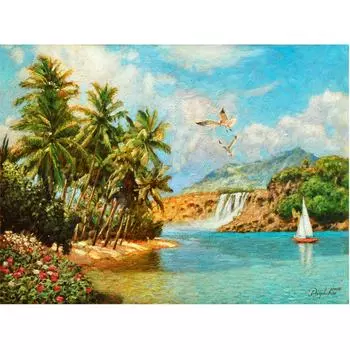 Алмазная мозаика картина стразами Остров сокровищ