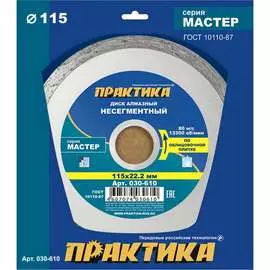 Алмазный диск ПРАКТИКА Мастер 030-610