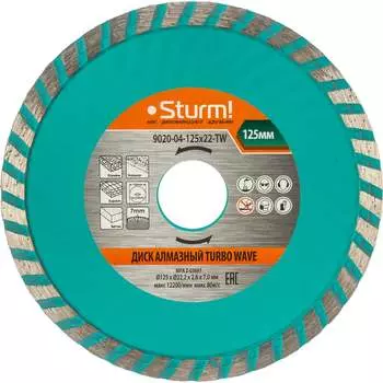 Алмазный диск Sturm 9020-04-125x22-TW