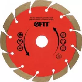 Алмазный отрезной диск для угловых шлифмашин FIT Турбо 37507
