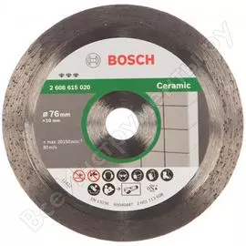 Алмазный отрезной диск по керамике для gws 10.8 (76х10 мм) bosch 2608615020