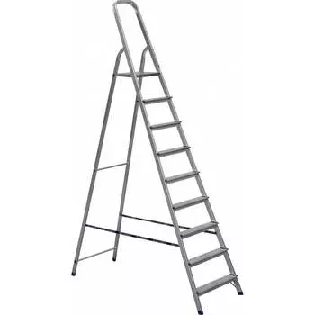 Алюминиевая девятиступенчатая стремянка Алюмет Ам709АК