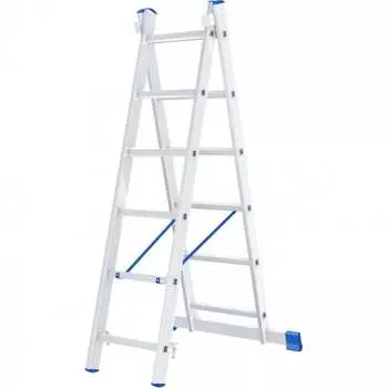 Алюминиевая двухсекционная лестница СИБРТЕХ 97906