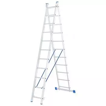 Алюминиевая двухсекционная лестница СИБРТЕХ 97911